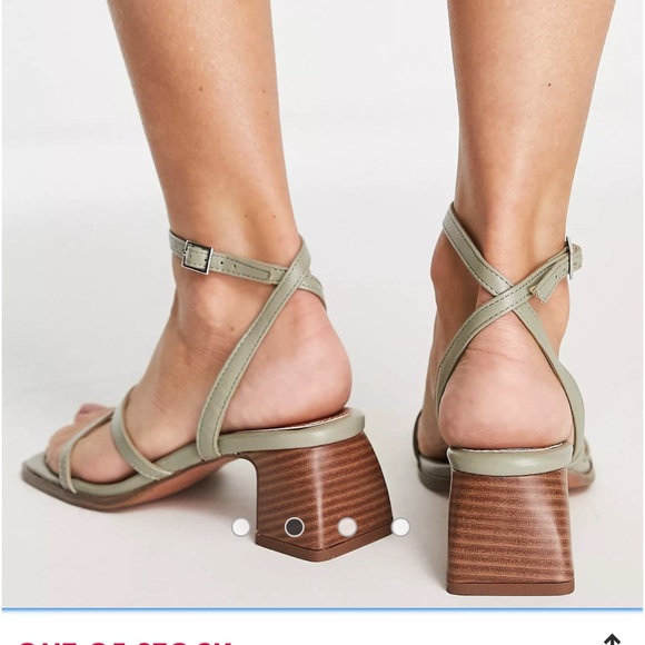 ASOS DESIGN Hampton Block Mid Heeled Strappy Sandals in Sage Women’s Sz 10 NWT - Picture 2 of 13